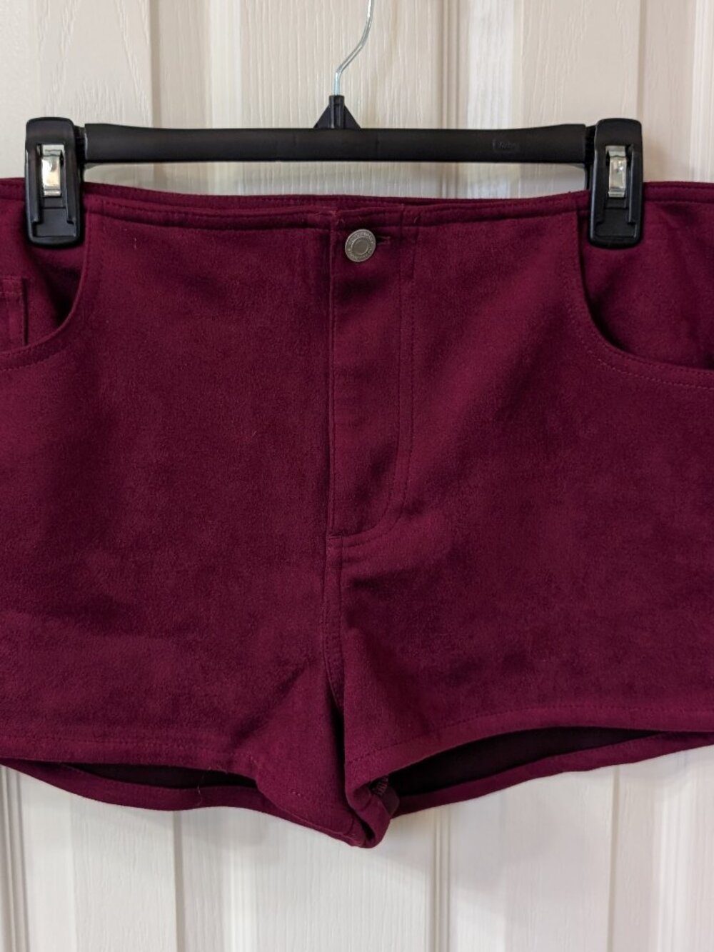 NWT Maroon Velvet Shorts No Boundaries Size XXL